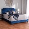 Baxton Studio Darcy Luxe and Glamour Navy Velvet Upholstered Queen Size Bed 149-8954 - alternate 8